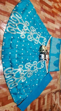 Lehenga with Cancan & Canvas Patta